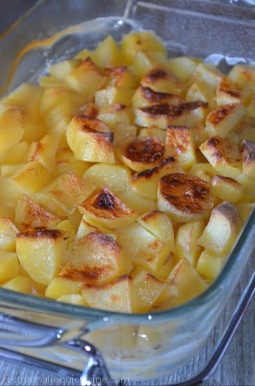 Gratin de pommes de terre au lait et parmesan cuit à l'omnicuiseur