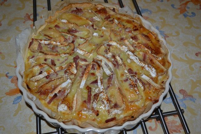 Tarte pomme de terre camembert lardons