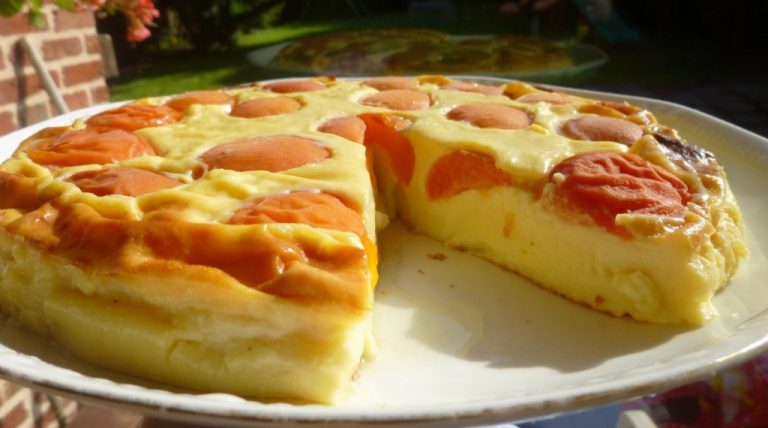 Flan pâtissier aux abricots