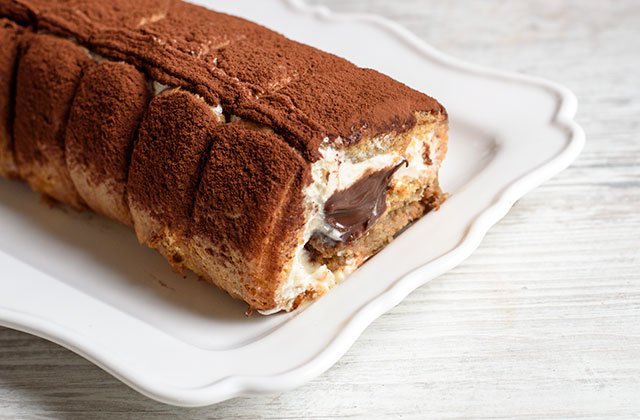 Tiramisu roulé sans œufs