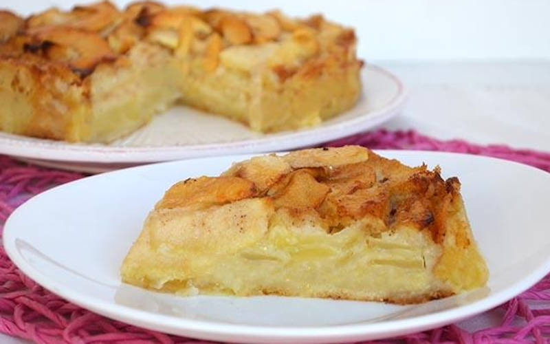 Gâteau aux pomme à la crème