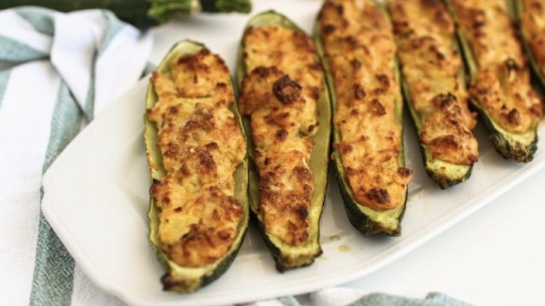 Courgettes farcies au pain