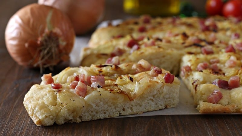 Focaccia aux oignons sans pâte