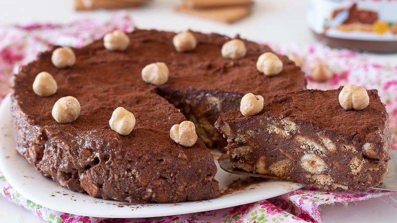 Gâteau aux biscuits au Nutella