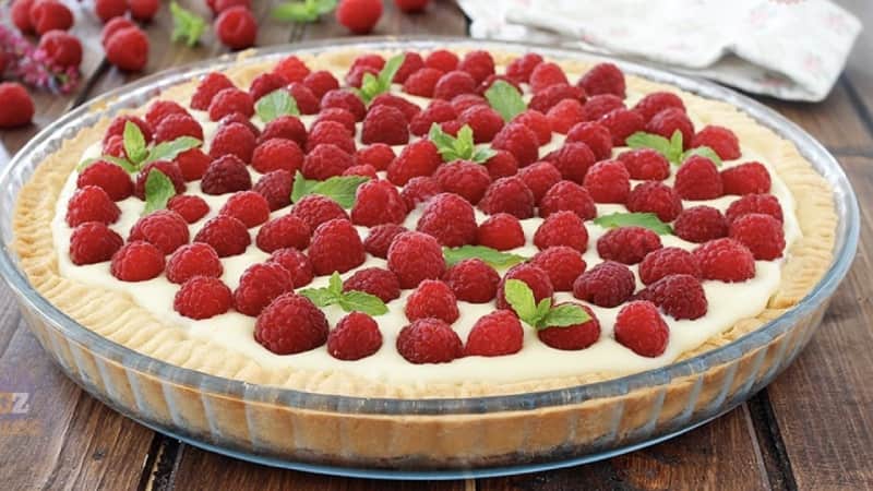 Tarte aux framboises