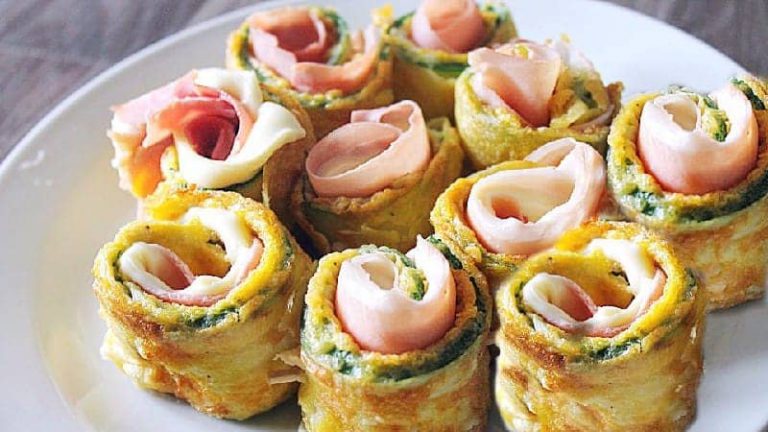 Rouleaux de courgettes farcis au jambon et fromage