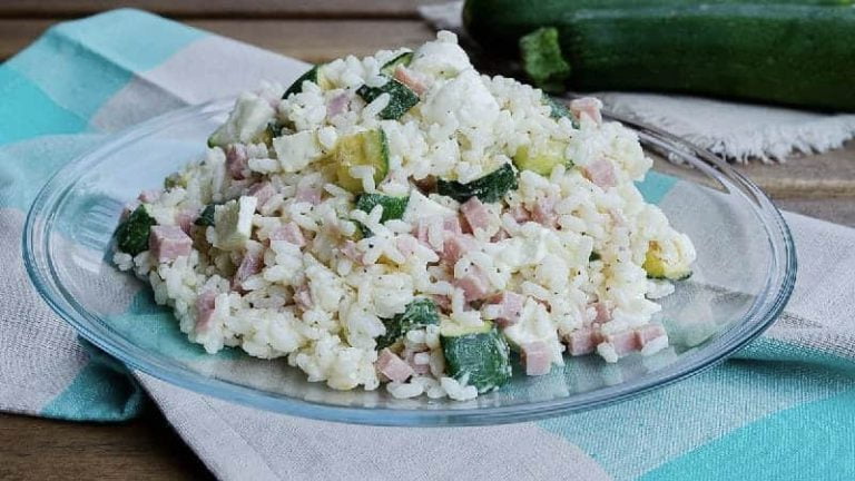 Salade de riz aux courgettes et jambon