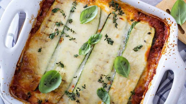 Lasagnes aux courgettes et saumon