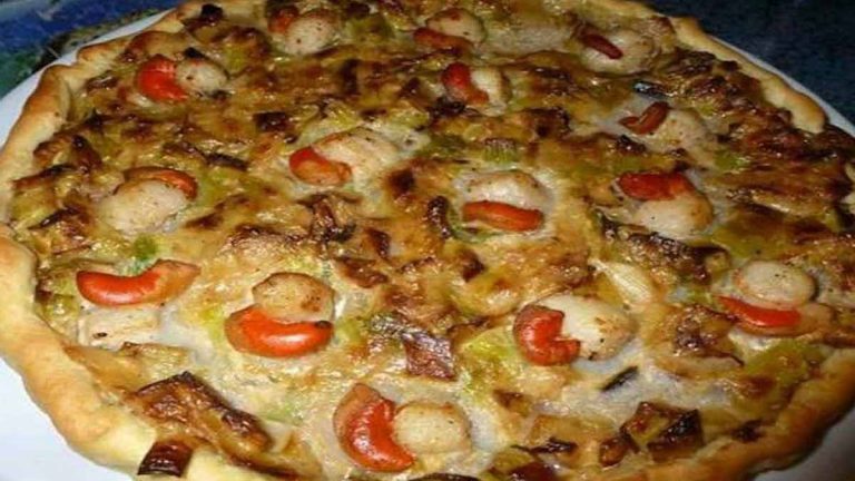 Tarte noix de saint Jacques et petits légumes