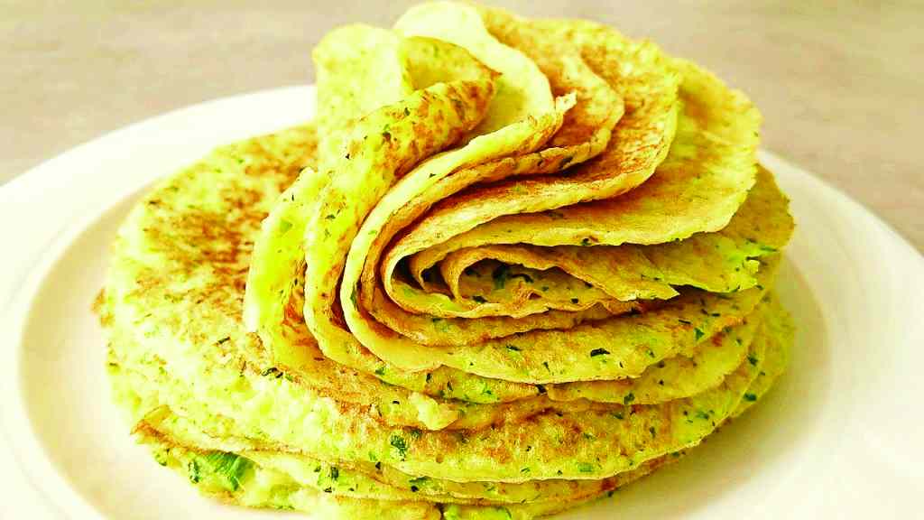 Les crêpes courgettes et pommes de terre