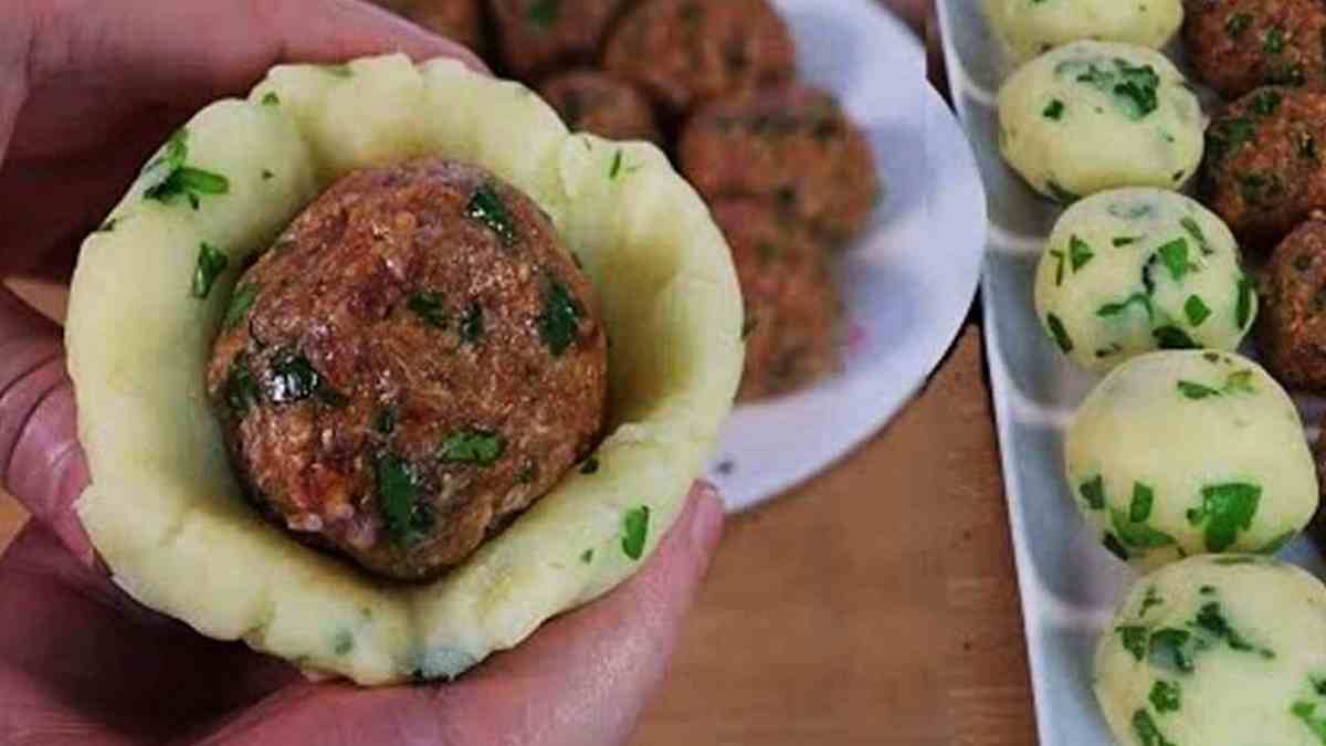 boulettes de pommes de terre farcis