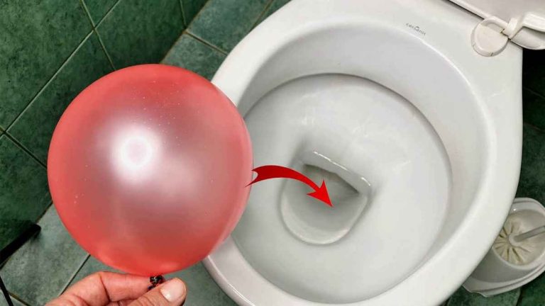 ballon dans les toilettes