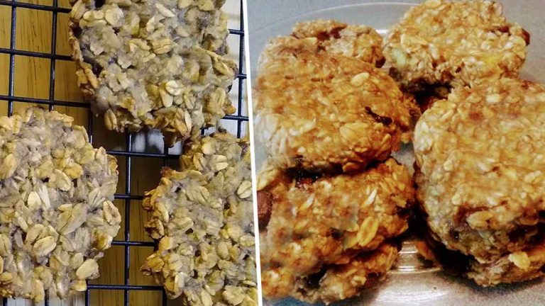 Biscuits Sans Farine aux Flocons d'Avoine et à la Banane