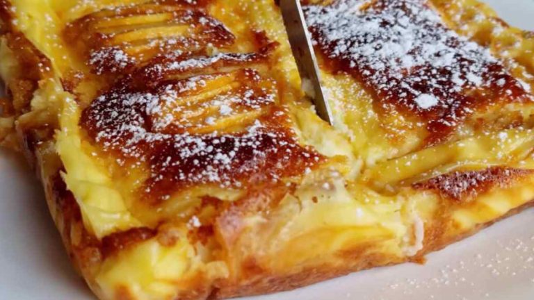 Une Tarte aux Pommes et à la Crème Pâtissière Qui Fait L’Unanimité